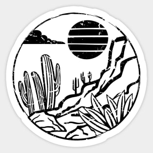 Cactus Arizona Landscape Desert Sunset Sticker